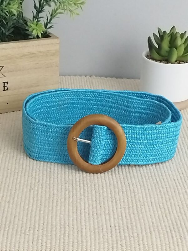 ceinture-grosse-boucle-turquoise Ceinture grosse boucle en bois turquoise