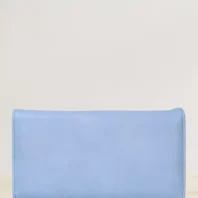 portefeuille porte-cartes fashion vintage bleu clair vue de dos