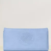 Portefeuille porte-cartes fashion vintage bleu clair vue de face