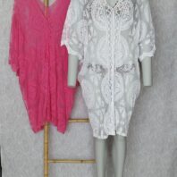 Robe de plage en dentelle blanc