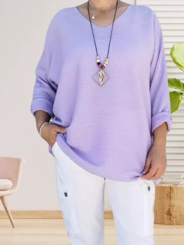 tunique-effet-gaufre-avec-collier-parme-dv tunique effet gaufré avc collier parme vue devant