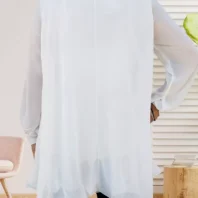 Tunique frou frou blanc femme vue dos