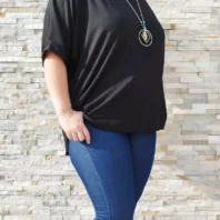 T-shirt ou tunique uni noir