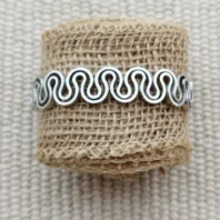 bracelet acier arabesque couleur argent