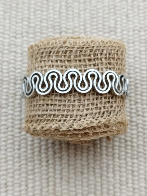 bracelet acier arabesque couleur argent