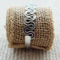 bracelet acier arabesque couleur argent