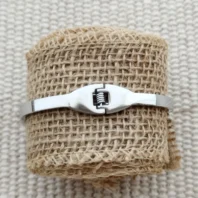 Bracelet acier strass argenté