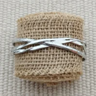 bracelet manchette acier argenté