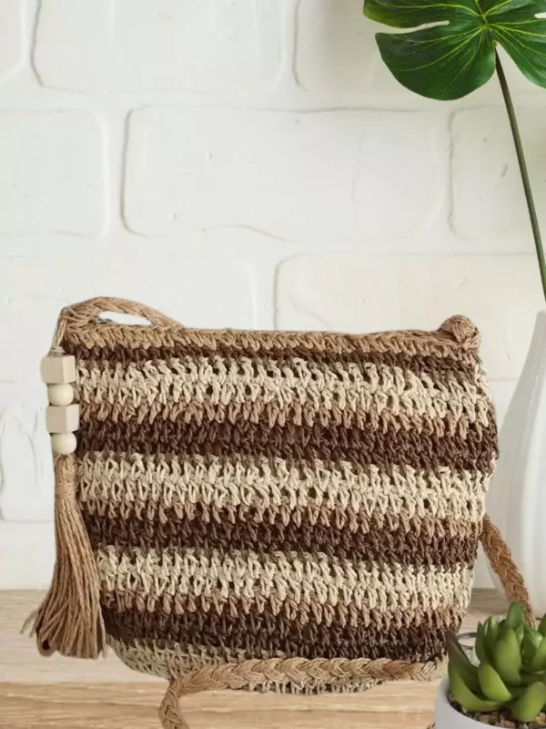 sac-boheme-tricolore-marron-dv Sac bohème tricolore femme marron vue devant