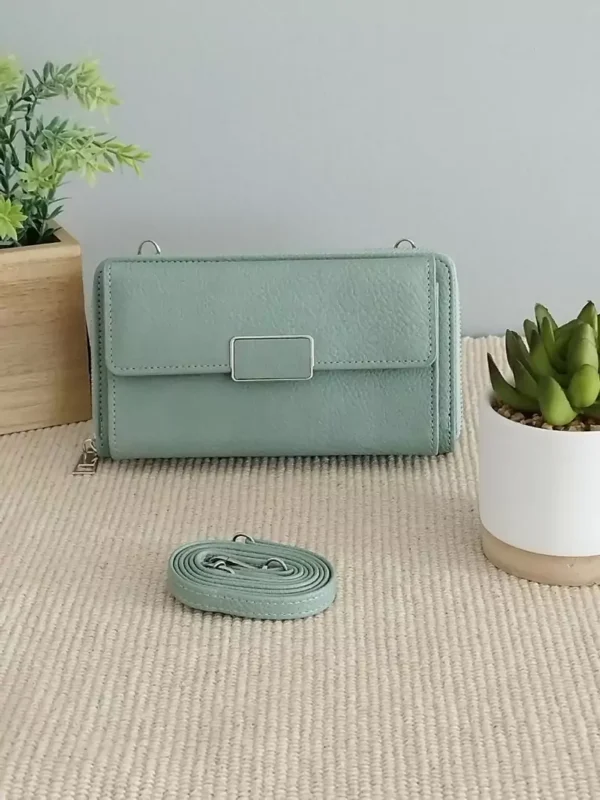 Sac pochette vert d'eau