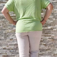 T-shirt love Yourself TU vert anis