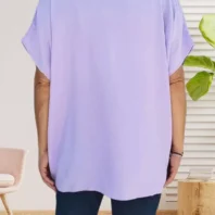 Tunique nouée à la taille parme femme vue dos