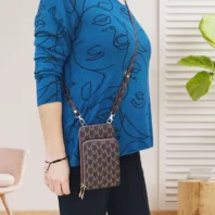 Mini sac bicolore marron