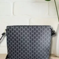 Sac à bandoulière bicolore noir femme