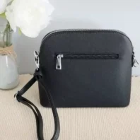 sac à bandoulière pompons noir
