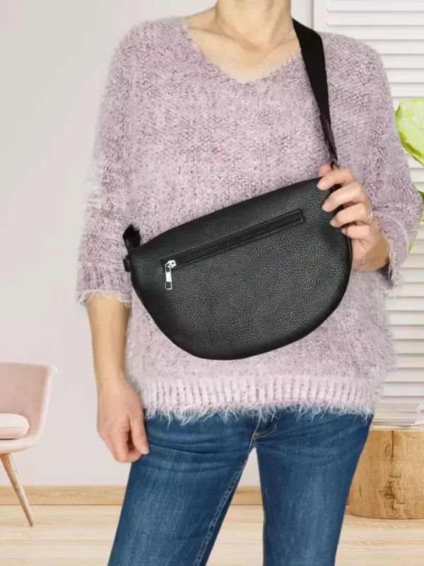 sac-banane-sangle-unie-noir-ds sac banane sangle unie noir femme