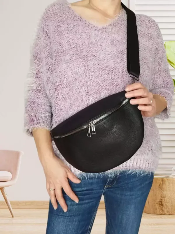 sac-banane-sangle-unie-noir-dv sac banane sangle unie noir femme