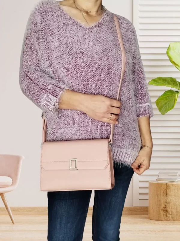 sac-boucle-argentee-rose-clair-dv sac boucle argentée rose clair vue de face