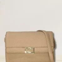 sac boucle dorée beige