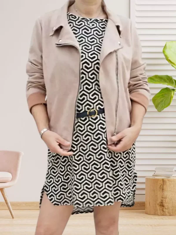 veste-perfecto-en-suedine-beige-dv Veste perfecto en suédine beige femme vue ouvert