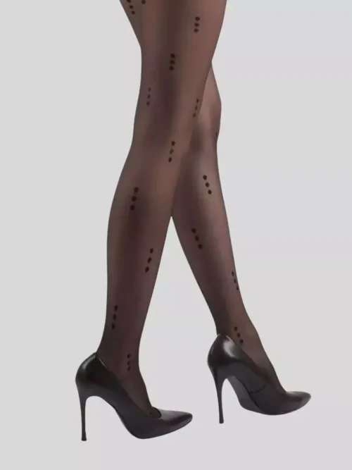 Collant 3 pois alignés Vivi Gabriella noir pour femme