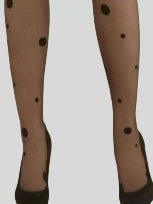 Collant à pois variés Dalma Gabriella noir pour femme