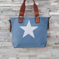 sac étoile appliquée bleu