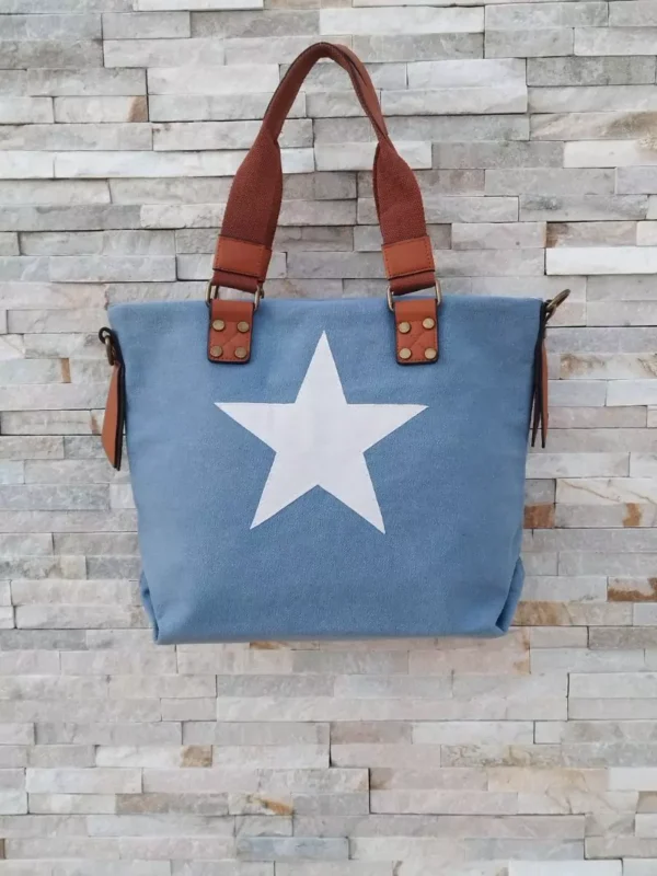 sac étoile appliquée bleu