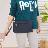 Sac étoile vintage gris foncé femme vue dos