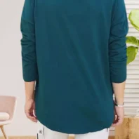 T-shirt Rock, ample et confortable, coupe fluide et look rock tendance, vue de dos, coloris : bleu canard