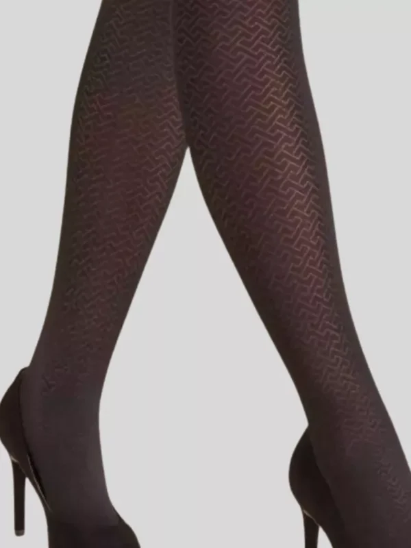 collant-motif-geometrique-briana-dv Collant motif géométrique noir Briana Gabriella pour femme