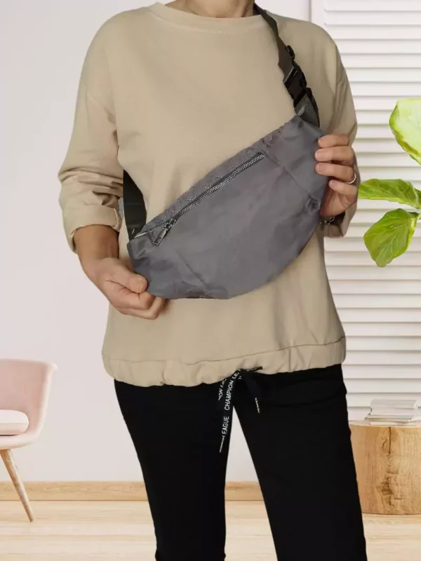 sac-banane-matelasse-2-poches-gris-ds Sac banane matelassé 2 poches gris femme vue dos
