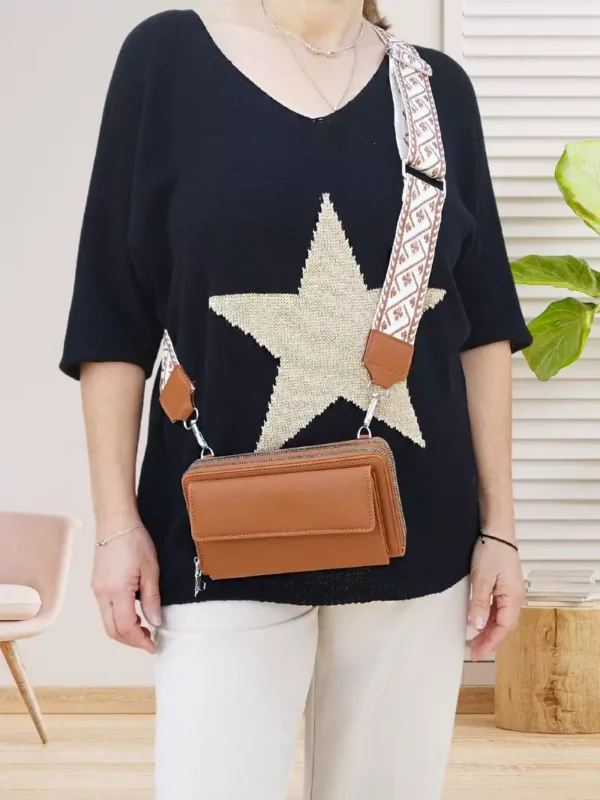 sac-pochette-porte-telephone-marron-dv Sac pochette porte téléphone marron femme vue deavnt