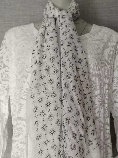 Foulard imprimé Blanc pour femme