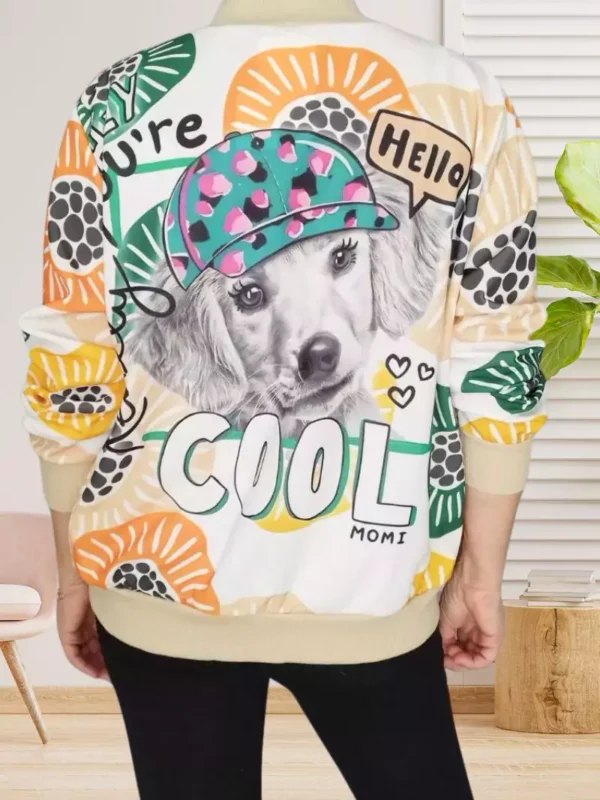 veste-imprimee-dog-ds Veste imprimée Dog femme vue dos