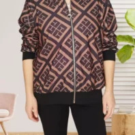 Veste imprimée losanges femme vue devant