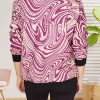 Veste zébrée violet femme vue dos