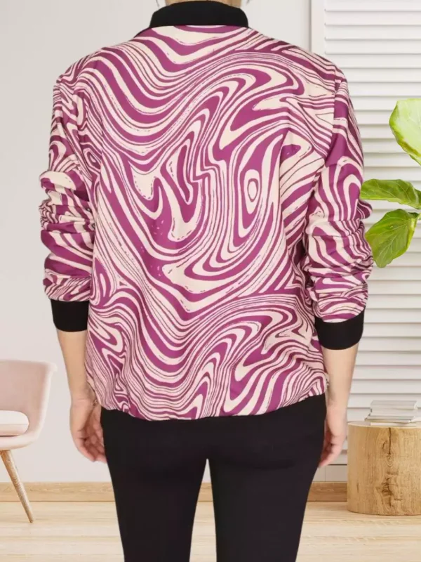 veste-zebree-violet-ds Veste zébrée violet femme vue dos