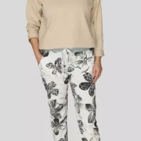 Pantalon de survêtement imprimé fleurs pour femmes