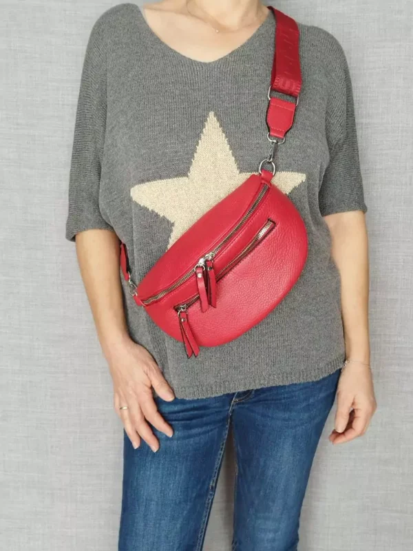 sac-banane-2-poches-rouge-dv1 Sac banane 2 poches rouge pour femme