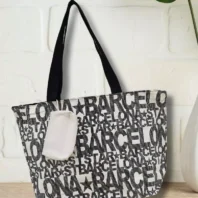 Sac fourre-tout Barcelona star noir femme vue devant