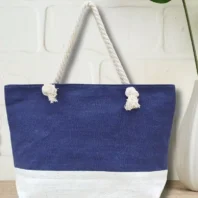 Sac fourre-tout étoile sequins bleu foncé femme vue dos