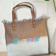 Sac fourre-tout Summer marron brun femme vue devant