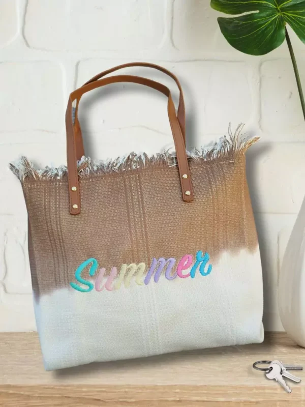 Sac fourre-tout Summer marron brun femme vue devant