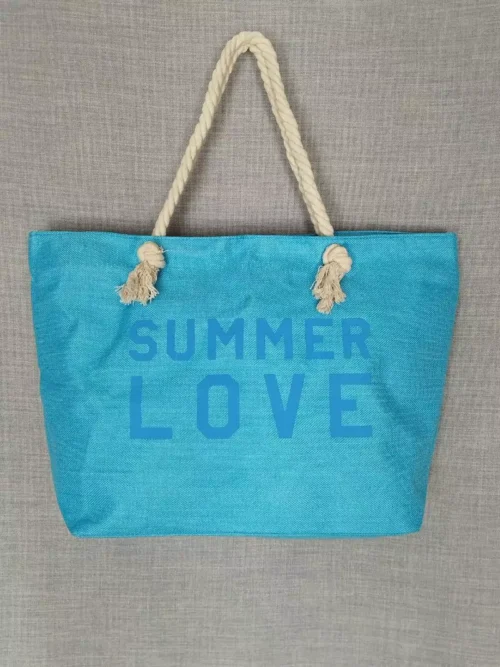 Sac de plage summer Love turquoise
