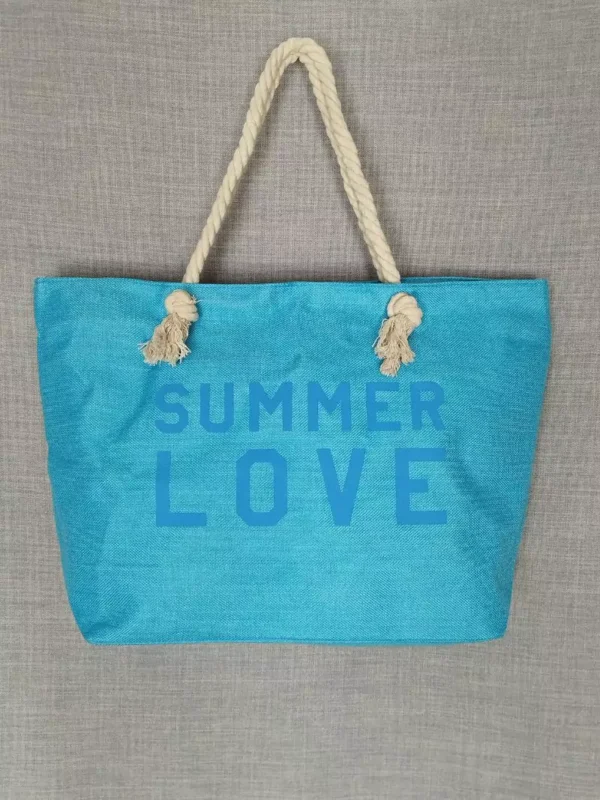 sac-de-plage-summer-love-turquoise-dv1 Sac de plage summer Love turquoise