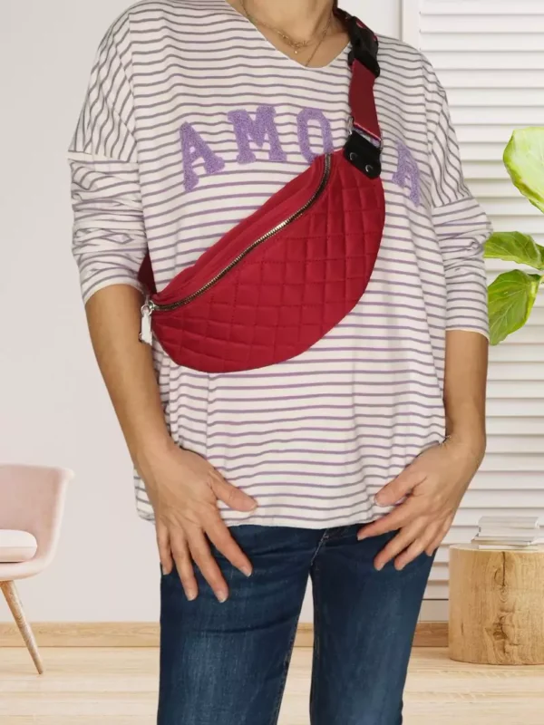 sac-banane-matelasse-rouge-dv Sac banane matelassé rouge vue devant