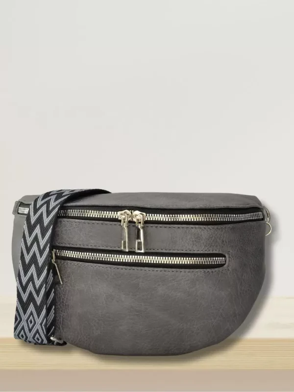 sac-banane-aspect-vieilli-duo-zip-gris-fonce Sac banane aspect vieilli duo zip fris foncé
