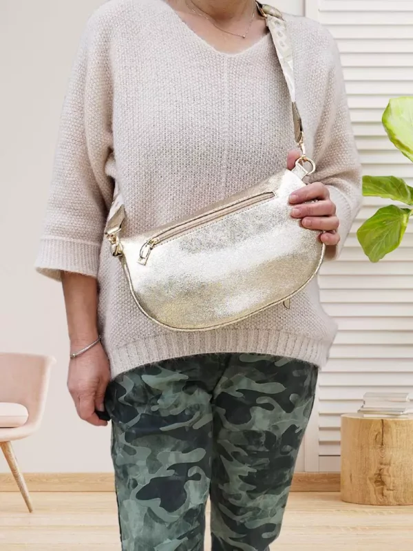 sac-banane-irise-dore-ds2 Sac banane irisé doré femme vue dos
