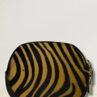 porte-monnaie animalier marron noir vue de face